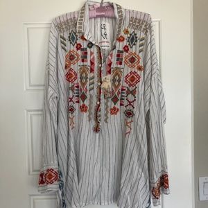 Johnny Was Embroidered top